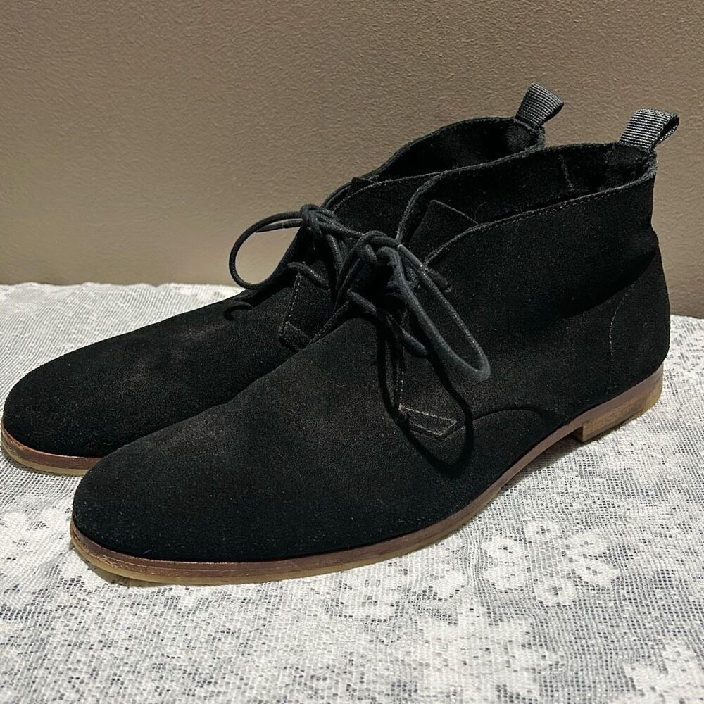 Calvin Klein Farnel Black Oily Suede boots Men’s 10 Chukka shoes